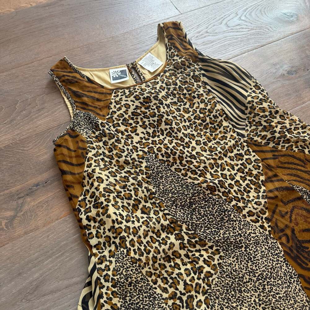 Vintage Phool Multi Animal Print Patchwork Layere… - image 2